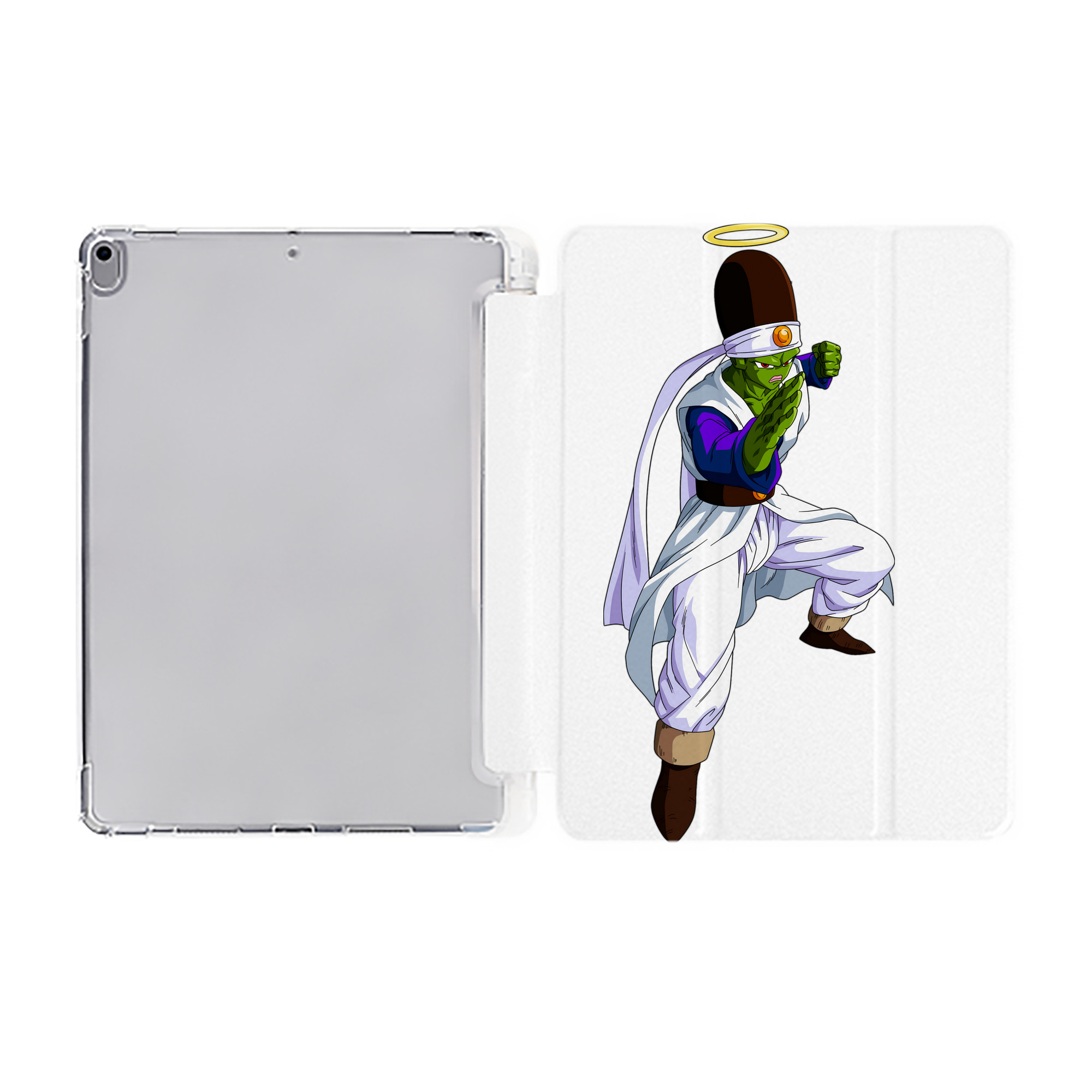 （画像用） ドラゴンボール パイクーハン DRAGON BALL Pikkon IPad ケース ペン収納付き 三つ折りスタンド PUレザー×シリコン 対応機種9.5/10.5/10.9インチ